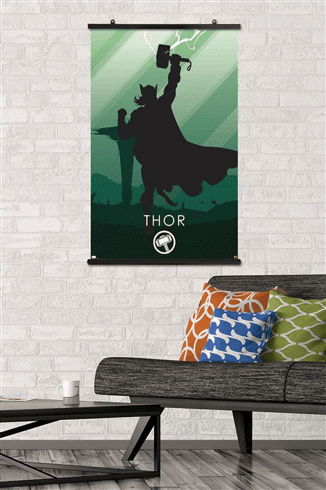 Marvel Heroic Silhouette - Thor Wall Poster, 22.375" x 34"