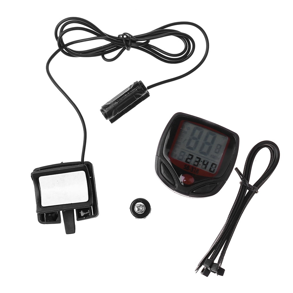 Waterproof 15 Function LCD Bike Bicycle Odometer Speedometer Cycling