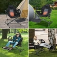 thumbnail image 5 of Heated Hammock Swing Chair with Footrest, High Back, Cup Holder, Side Pocket & Power Bank, Portable Outdoor Relaxation Seat (1 Pack), 5 of 7