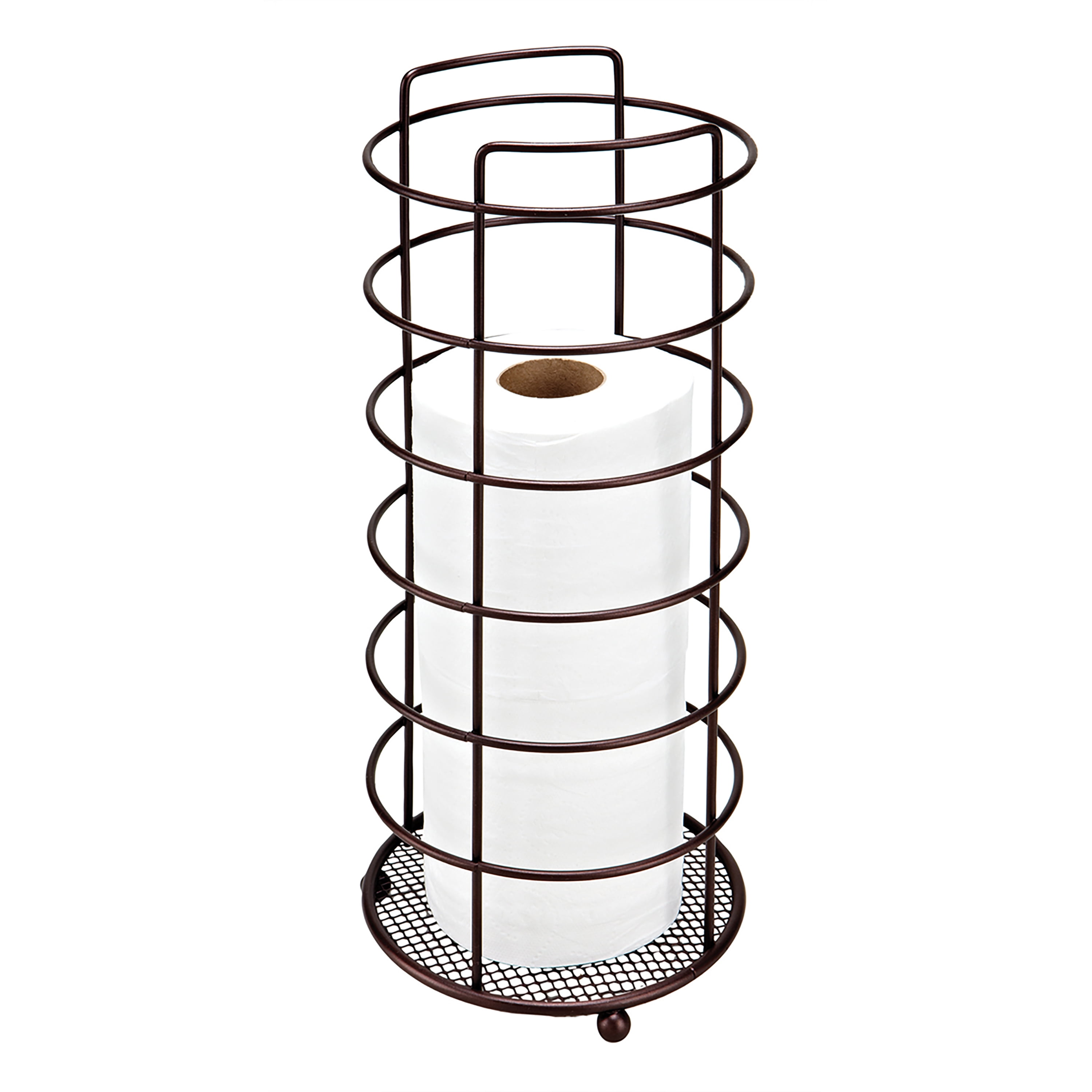 Bath Bliss Freestanding Toilet Paper Holder in Bronze, Holds 3 Toilet Paper Rolls