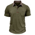 thumbnail image 6 of Men's Slim Fit Warm Base Layer Top Long Sleeve Semi High Neck Sports Fitness T-Shirt Polycotton Thermal Casual Workout Training Essential | JASKFLY,Army Green L, 6 of 8