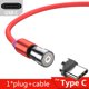 thumbnail image 1 of 540 grados giratorio magnético tipo c cable de carga rápida imán cargador micro usb-c cable para iphone xiaomi teléfono móvil cable de alambre, 1 of 4
