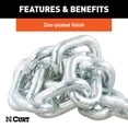 thumbnail image 6 of CURT 80315 35-Inch Trailer Safety Chain with 3/8-In Clevis Snap Hook, 16,200 lbs Break Strength, 6 of 6
