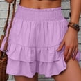 thumbnail image 1 of WILLBEST Pantalones Casuales de Mujer, Moda, Color Sólido, Pierna Ancha, Pantalones Cortos, Culottes Casuales para Uso Diario Mediana, 1 of 5
