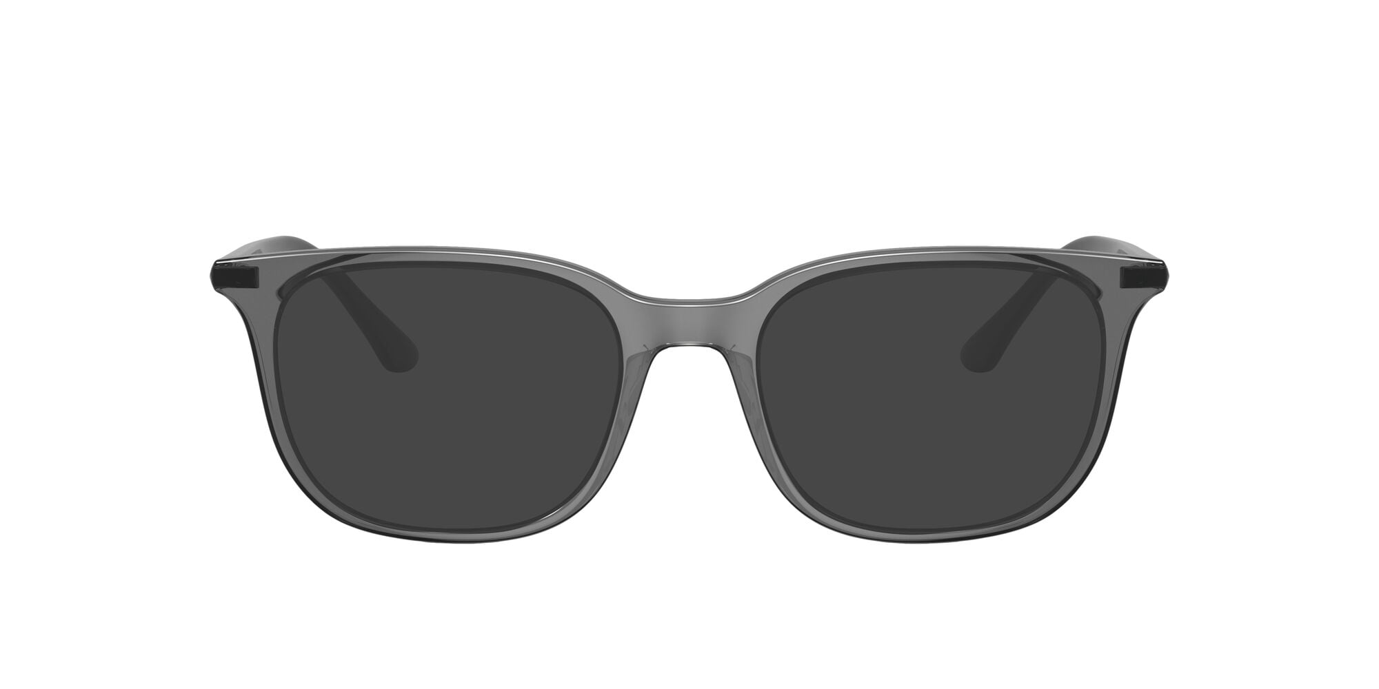 Ray-Ban Men's Size 52 Square RB7211 Optics Prescription Eyeglasses with Case, Transparent Grey/Demo Lens