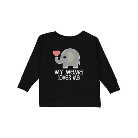 

Inktastic My Mema Loves Me for Grandchild Gift Toddler Boy or Toddler Girl Long Sleeve T-Shirt