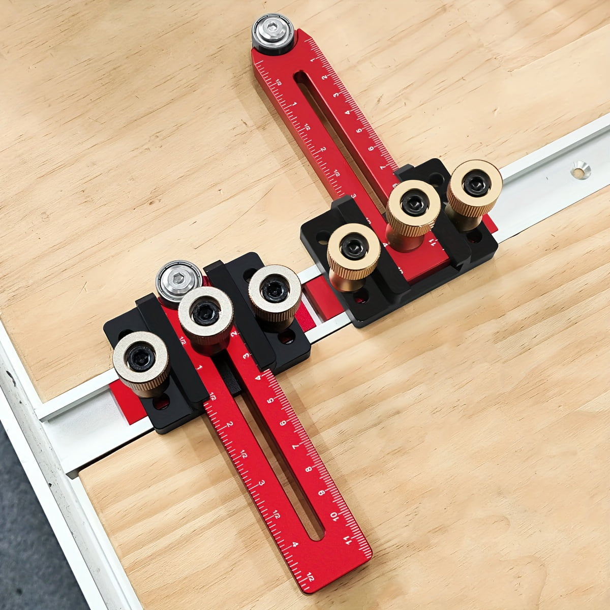 Precision Thin Rip Jig for Table Saws - Durable Aluminum Alloy Stock Guide with Adjustable Fence & 3/8" & 3/4" Slot Fit