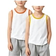 thumbnail image 3 of Teylalorva Boys Tank Tops 2PC Cotton Breathable Crew Neck Sleeveless Kids Casual Summer Soft Underwear 2PC Navy Size 10-12, 3 of 6