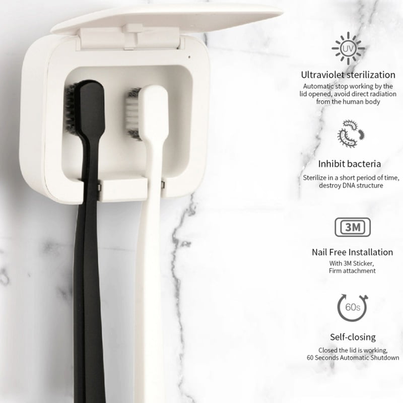 UV Sanitizer Toothbrush Case, Portable Rechargeable Travel Toothbrush