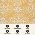 thumbnail image 6 of World Rug Gallery Transitional Geometric Textured Flat Weave Indoor/Outdoor Area Rug - YELLOW 5' X 7', 6 of 9