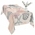 thumbnail image 2 of Coral Pink Grey Coastal Table Cloth Waterproof Tablecloths, Summer Beach Starfish Coral Nautical Rustic Tablecloth Dining Table Cover for Kitchen Party Outdoor, Rectangle Tablecloth 54x108 Inch, 2 of 9
