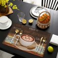 thumbnail image 6 of Placemats Set Of 4 Linen Non Slip Table Place Mats Coffee Theme Classic House Placemats for Outdoor Tables Desk Kitchen, 6 of 7