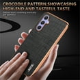 thumbnail image 5 of ELEHOLD for Samsung Galaxy A35 Case,Compatible with MagSafe Luxury PU Leather Embossed Crocodile Pattern Plating Edge Shockproof Full Protection Case for Samsung Galaxy A35,Green, 5 of 8
