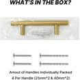 thumbnail image 4 of GHSDFBB (30 Pack) 3Inch Gold Cabinet Pulls Kitchen Cabinet Handles-HD201GD Gold Hardware for Cabinets, 4 of 7