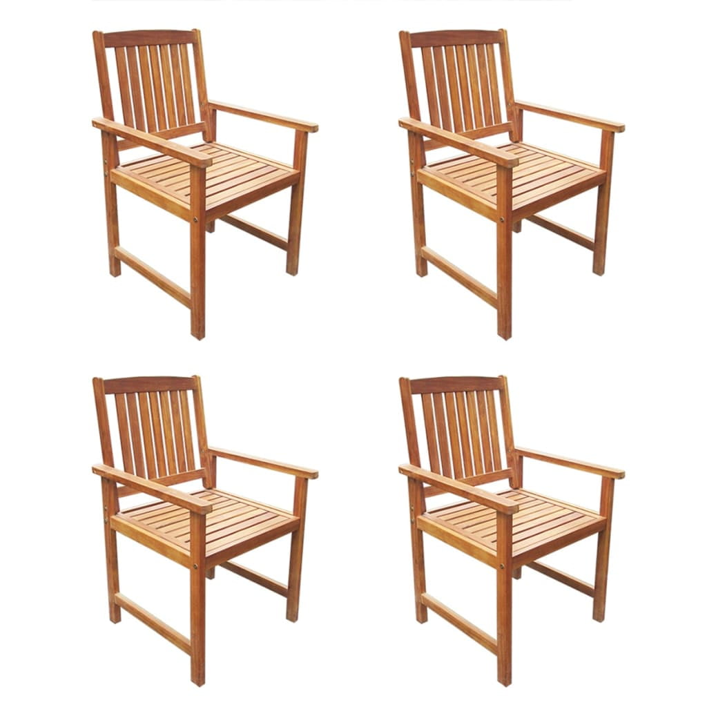 Kepooman 5 Pcs Outdoor Wooden Dining Table Set with Umbrella Hole for Patio, Wood Color Kepooman 5 Pcs Outdoor Wooden Dining Table Set with Umbrella Hole for Patio, Wood Color