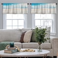 thumbnail image 4 of LALILO Kitchen Curtain Valance Coast Sea And White Desk Rod Pocket Window Curtain 52"x 18" Set of 2, 4 of 5