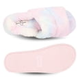 thumbnail image 6 of Jessica Simpson Womens Plush Faux Fur Fuzzy Slide on Open Toe With Elastic Backstrap, 6 of 9