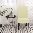 thumbnail image 2 of 4/6 Pieces Spandex Stretch Chair Cover Banquet Party Decor Dining Room Seat Covers,Ivory, 2 of 7