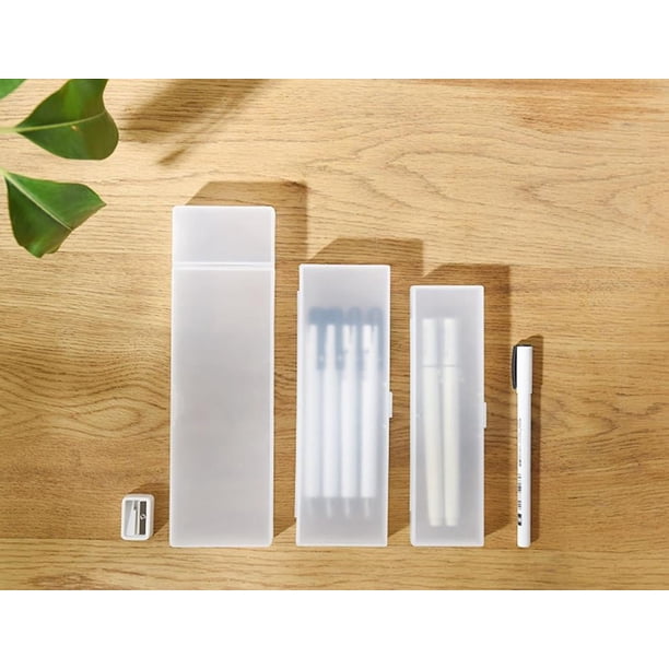 Xihbxyly Ofertas Relámpago de Hoy Liquidación Prime Estuche para Lápices Estuche para Lápices Translúcido Esmerilado Estuche para Papelería para Estudiantes