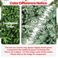 thumbnail image 3 of Christmas Tree 8FT Blue-Green Tint PE/PVC Christmas Tree – 2458 Tips, Hinged Branch Design, Full Natural Look, Stable Metal Stand, Easy to Assemble Holiday Decoration,Flocked Christmas Tree, 3 of 15