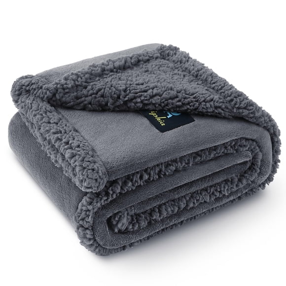 Manta impermeable para mascotas Luciphia reversible gris oscuro King