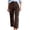 Brown, variant on Womens Pants Straight Leg Cropped Hem Button Closure Belt Loop Pants Casual Office Work Daily Commute Classic Elegant Pants