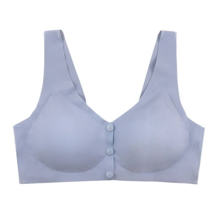 

TOWED22 Womens Wireless Bras Smooth Wireless Bra for Women Seamless 360 Degree Support Smooth fit no Buldges Silver Gray 3XL