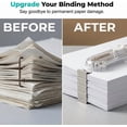 thumbnail image 3 of Portable Binder Clip Stapler with 150/250/300 Reusable Metal Clips, Handheld Push Clip Dispenser for Paper Clamps, No-Hole Mini Push Stapler for Desktop Document Binding (1 PCS), 3 of 7