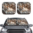 thumbnail image 2 of Sikiie Serene Kitten Kingdom Print Foldable Car Windshield Sun Visor, Car Window Sunshade Suitable for Sedan, SUV and Truck Car Accessories-Large, 2 of 6