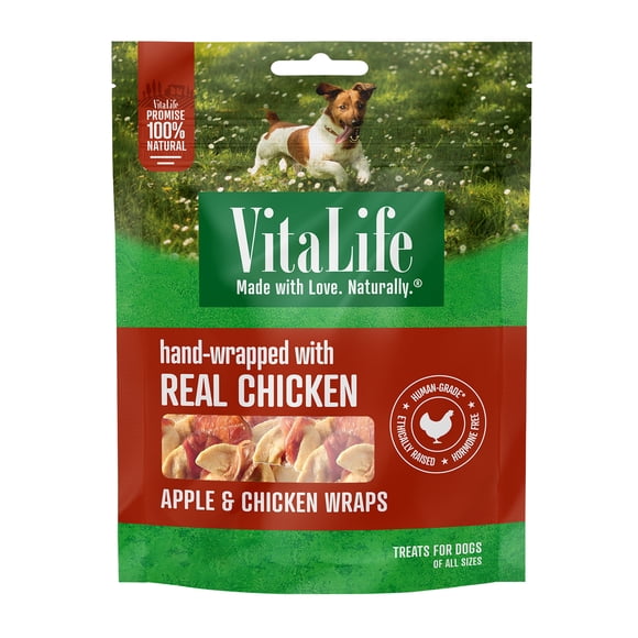 VitaLife Apple & Chicken Wraps, All Natural, Jerky Dog Treats 400 g