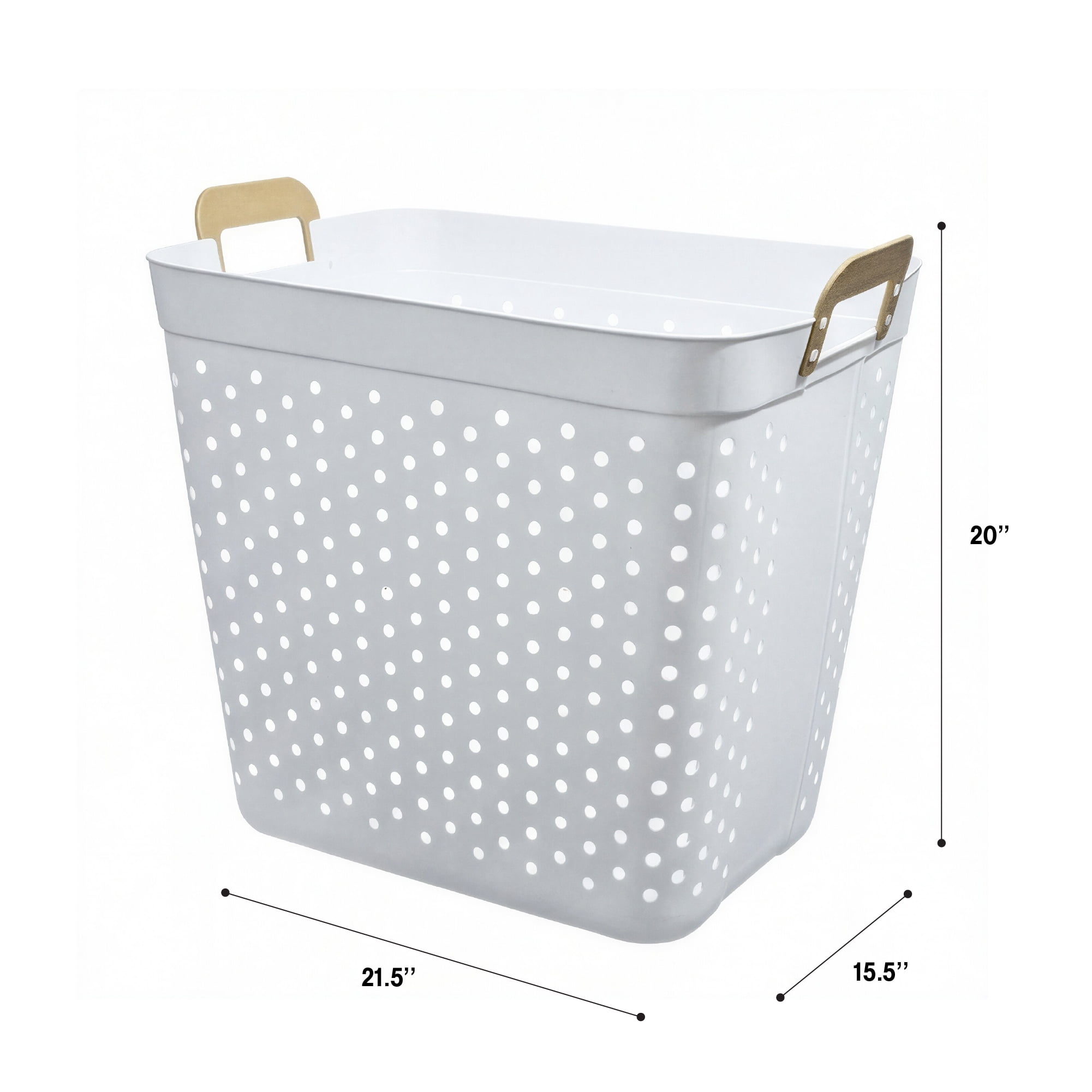 Mainstays Plastic Decorative Storage Basket, 2 Bushel Flex