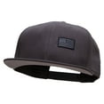 thumbnail image 2 of Small Black Patriotic American Flag Superior Cotton Twill Flat Bill Snapback Prostyle Cap - Charcoal OSFM, 2 of 5