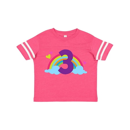 

Inktastic 3rd Birthday Rainbow Number 3 Gift Toddler Toddler Girl T-Shirt