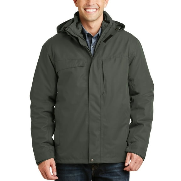 JustBlanks Herringbone 3 in 1 Parka with Removable Quilted Inner Jacket