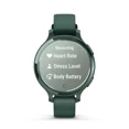 thumbnail image 6 of Garmin Lily 2 Active 38 mm Women Stylish GPS Smartwatch Jasper Green w White EarBuds, 6 of 8