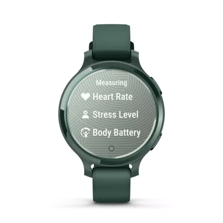 Garmin Lily 2 Active 38 mm Women Stylish GPS Smartwatch Jasper Green w Black EarBuds