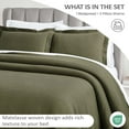thumbnail image 5 of Superior Peploi Cotton Matelasse Bedspread and Sham Set, 3-Piece Breathable All Season Bedspreads, Queen, Olive Green, 5 of 8