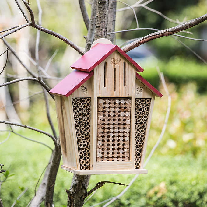 Genuine Bambeco Mason Native Handcrafted Barn Bee House Garden Hive Nesting Box 