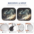 thumbnail image 6 of Cauagu Space White Horse Cauagu {designName} Print Foldable Car Windshield Sun Shade | Front Windshield Shade for Sun | Fits Small Sedans, Mini SUVs, Hatchbacks-Medium, 6 of 6