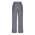 thumbnail image 6 of Wlynlyn Cotton Linen Shorts for Women Drawstring Elastic Waist Summer Casual Loose Fitted Knee Length Shorts with Pockets, 6 of 6