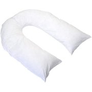 Total U-Shaped Body Pillow by Hermell Products includes White Cover, Relief for Neck Pain, Back Pain, Adds Extra Support, Pregnancy Pillow,66" x 43" x 6"- BP7200MO