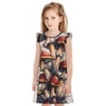 thumbnail image 1 of Fotbe Cute Forest Mushrooms Vestido de Dormir para Niñas de 3 a 10 Años, Mangas Cortas, Estilo Princesa, Pijama Camisón con Mangas Voladas-Small, 1 of 6