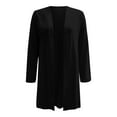 thumbnail image 4 of Manteau pour Femmes Automne Hiver Col Rond Trench-Coat Manches Longues Tricoté Manteau Extérieur Couleur Unie Mode Manteau Ouvert Cardigan Mi-Long Chaud, 4 of 5
