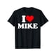 thumbnail image 1 of 100% Cotton Printing I Love Mike Shirt I Heart Mike T-Shirt, 1 of 7