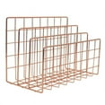 thumbnail image 1 of Magazine Rack Book Record Holder  3 Slot Desktop File Sorter Organizer Rack  Metal Desktop Iron Storage, 1 of 5