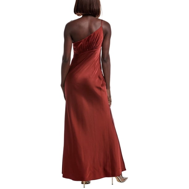 liv foster halter dress Liv Foster Satin Halter Ruched Gown