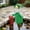 Green, variant on Porch Goose Raincoat Set for 23 Inch Lawn Statues | 3-Piece Waterproof Costume Includes Hat & Mini Umbrella | Outdoor Garden Decor for Year-Round Display