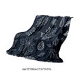 thumbnail image 3 of kcavykas Big Deals Items Maple Leaf Theme Thanksgiving Black Blanket Portable Lunch Break Blanket Travel Blanket Sofa Decorative Blanket Picnic Blanket 70x100cm, 3 of 6