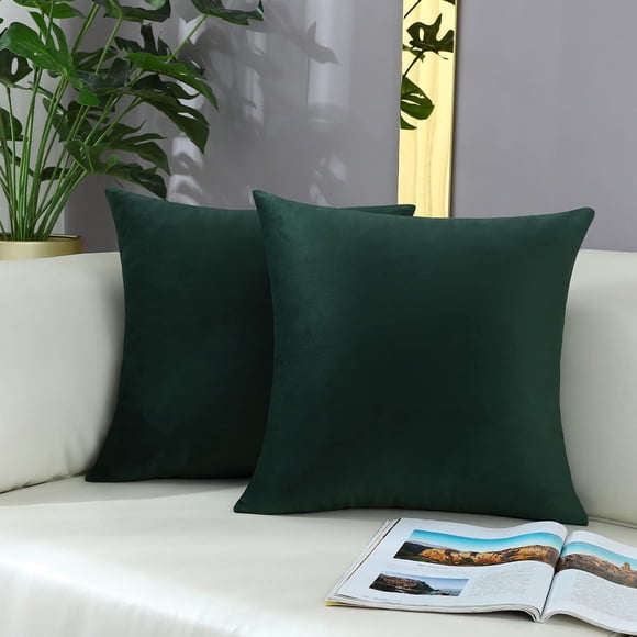 Fundas de almohada decorativas mixeoo de terciopelo de 50 x 50 cm, paquete de 2