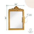 thumbnail image 3 of Hamilton Hills Top Gold Baroque Wall Mirror Rectangular 20''x30'', 3 of 7